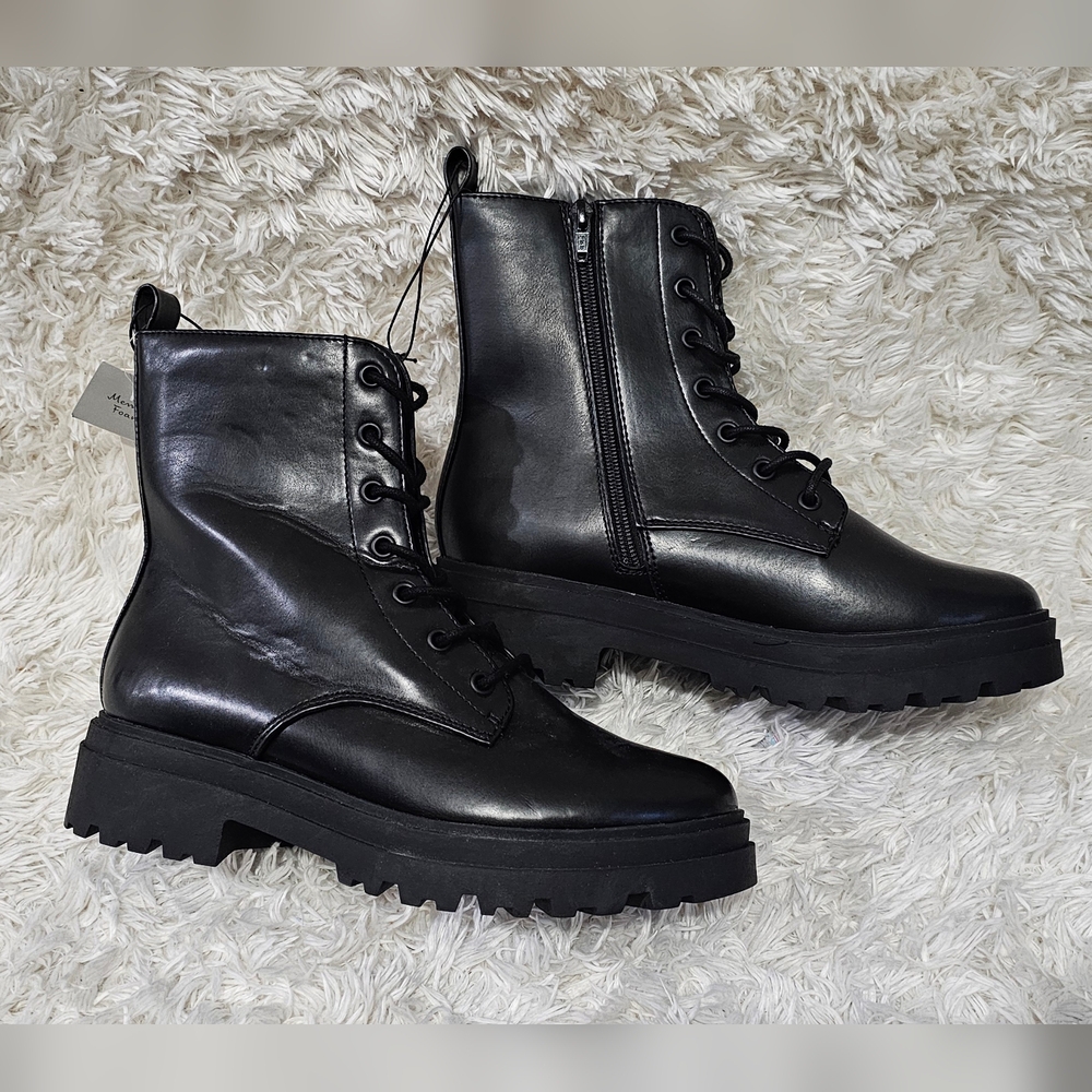 Black Leather Ankle Boots